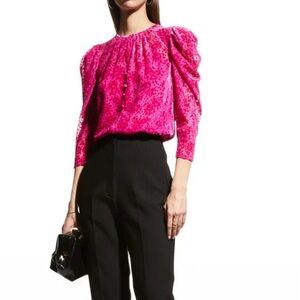 Shoshanna fuchsia velvet top. (EUC) XL